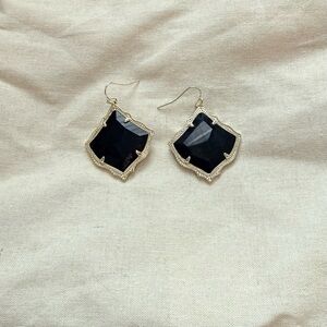 Kendra Scott Black and Gold Kirsten Earrings